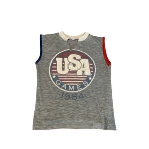Rare 1984 USA Games T-Shirt – Women’s Small – Gray – Vintage Olympic Sports Tee